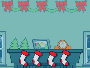 Christmas Stockings Memory Puzzle