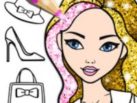 Fashion Coloring Glitter Game