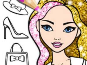 Fashion Coloring Glitter Game