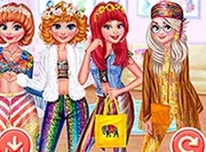 Princesses 70s Dress Up Game